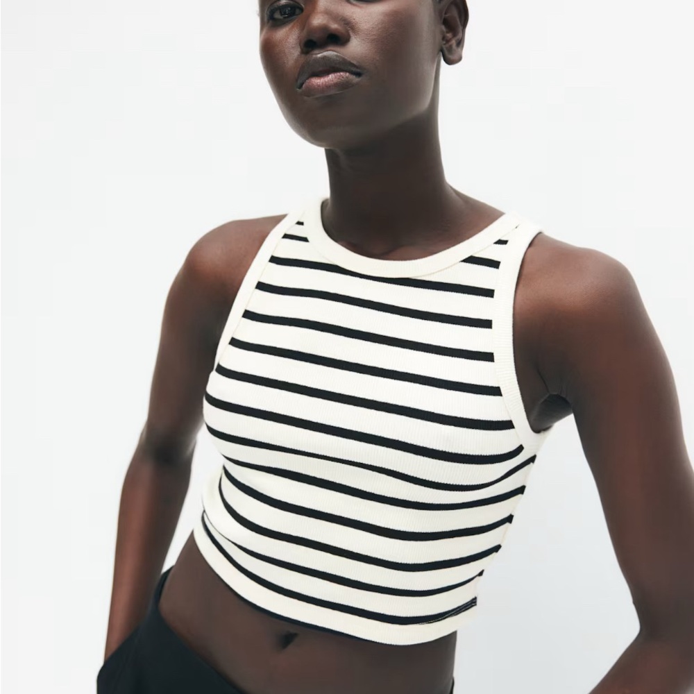 Striped Sleeveless Women's Top